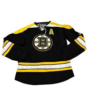 Reebok‎ Edge Patrice Bergeron Boston Bruins Jersey Black and Yellow Size Large